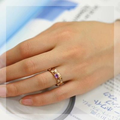 重ねて手元際だつ！ハンマー・テクスチャーペアリング ローズカット