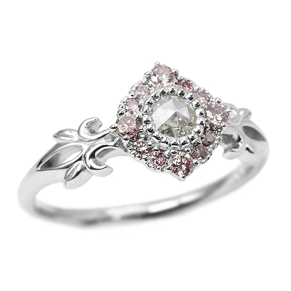 ピンクダイヤモンド リング #11 ピンクダイヤモンド ルース 0.120ct FANCY PINK SI-1 / 0.114ct