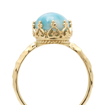 数量限定 8mm ラリマー カボション リング ボンボンクルール 指輪