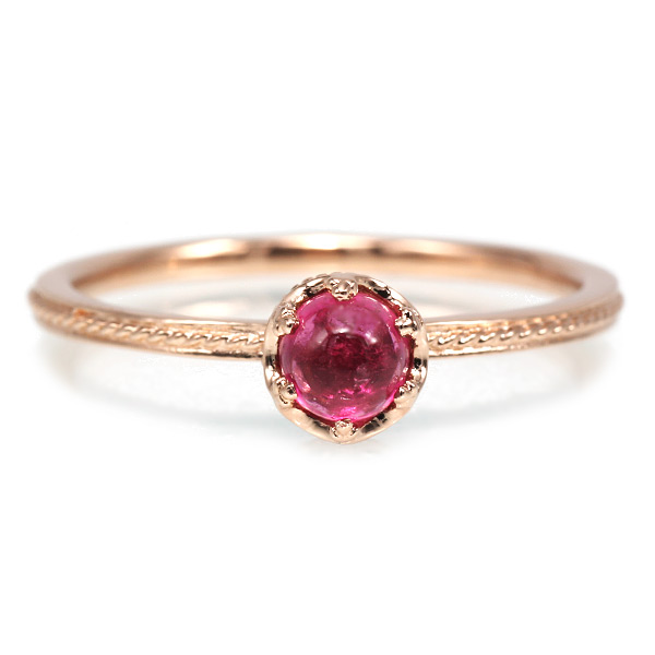 K18 真珠・ピンクトルマリン 指輪 品番r20-338リング(指輪)