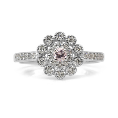 PT900 0.09ct �s���N�_�C�������h �����O