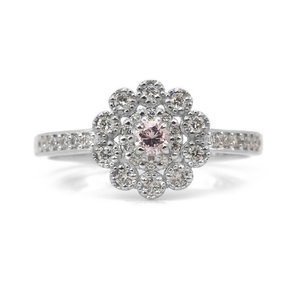 限定1本 PT900 0.09ct ピンクダイヤモンド 0.25ct ダイヤモンド