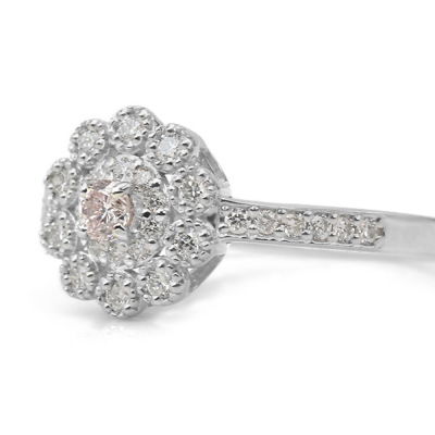限定1本 PT900 0.09ct ピンクダイヤモンド 0.25ct ダイヤモンド
