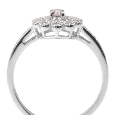 限定1本 PT900 0.09ct ピンクダイヤモンド 0.25ct ダイヤモンド