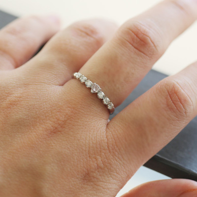 限定1本 PT900 0.09ct ピンクダイヤモンド 0.16ct ダイヤモンド リング