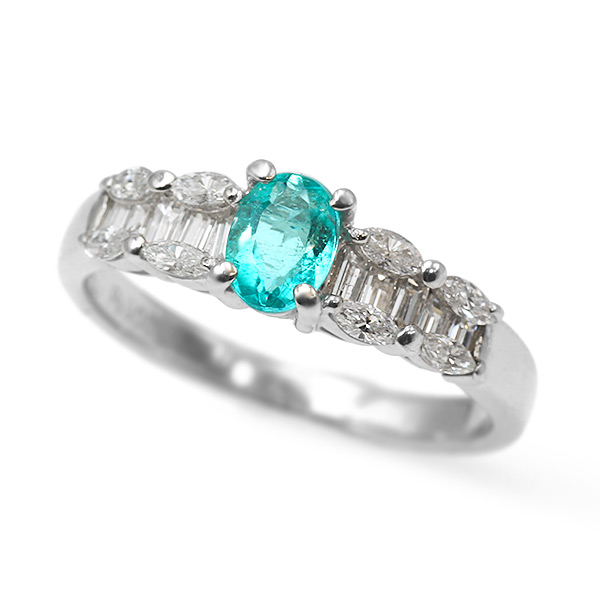 限定1本 PT900 鑑別書付 0.4ct ブラジル産パライバトルマリン 0.45ct