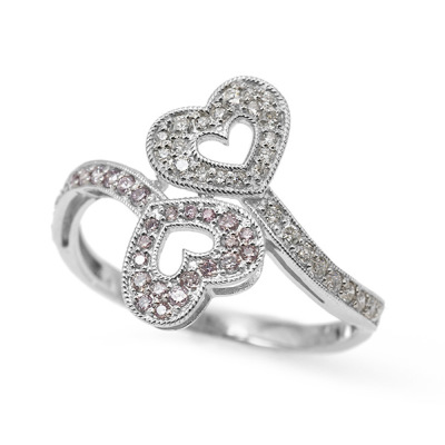 PT900 0.12ct �s���N�_�C�������h �����O