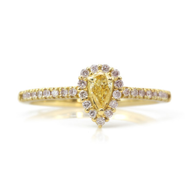 K18YG UV�u�� 0.17ct �C�G���[�_�C�������h �����O