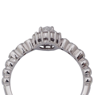 3.6mmローズカットダイヤモンドリング「パリュール」 PT900 K18 K10