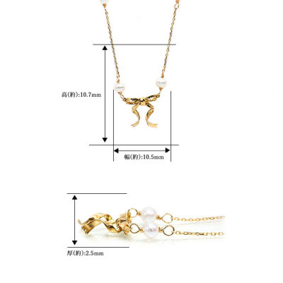 専用JF356★高級 淡水真珠10.0mmD0.26ct K18WGヘッド ソ付 限定1本 K18YG 淡水パール ステーションネックレス ペンダント