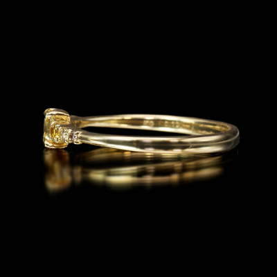 限定1本 K18YG UV蛍光 0.1ct ローズカットダイヤモンド マルチカラー