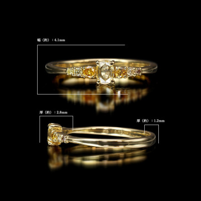 限定1本 K18YG UV蛍光 0.1ct ローズカットダイヤモンド マルチカラー