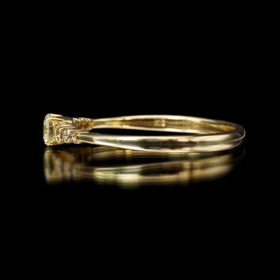 限定1本 K18YG UV蛍光 0.24ct マルチカラーダイヤモンド リング 12号