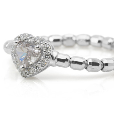 限定1本 PT950 0.259ct 桜カラーピンクダイヤモンド ハートシェイプ
